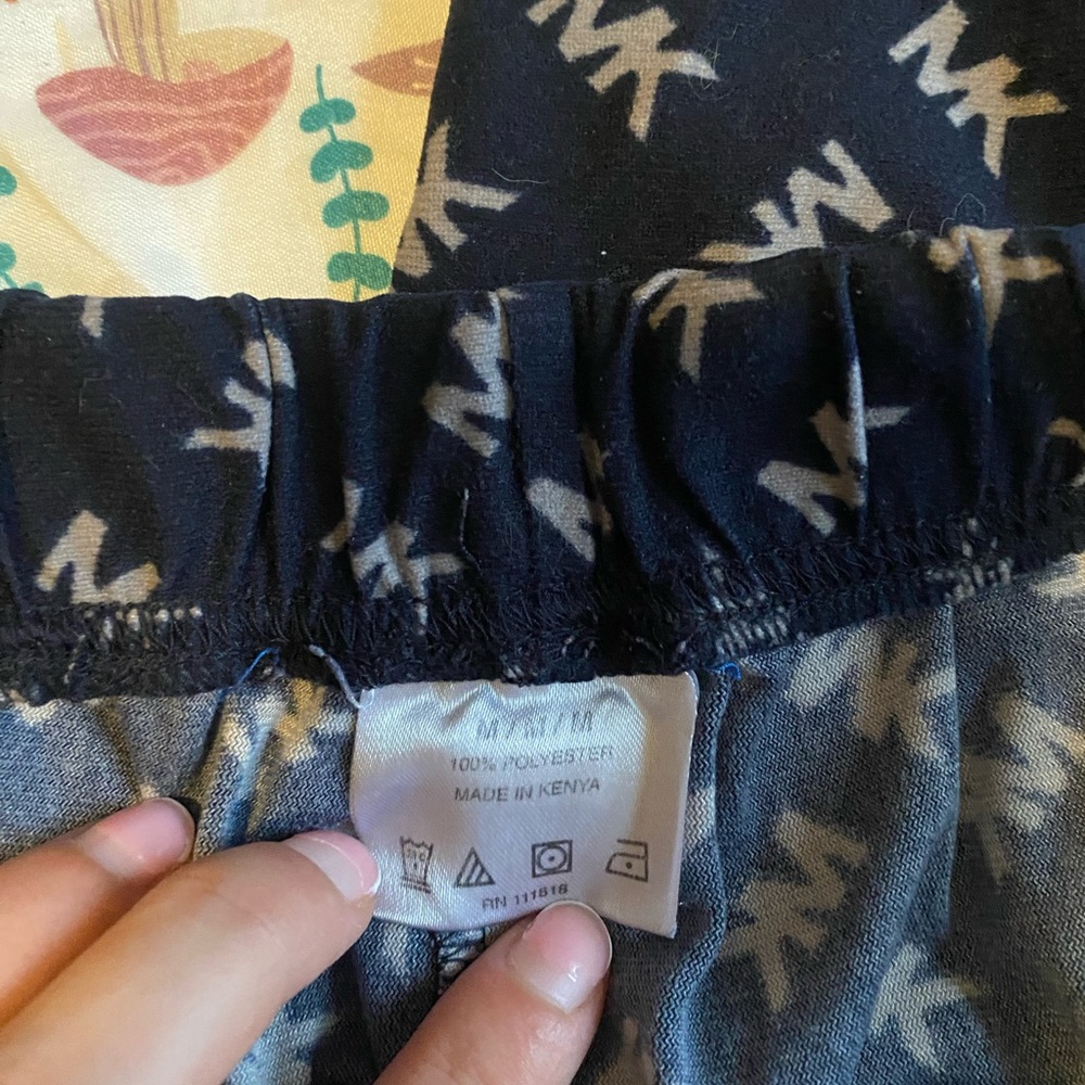 Michael Kors Navy Blue and Grey Logo Pajama Pants - Picture 2 of 3